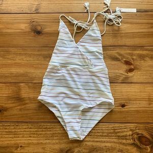 Citrine striped one piece, med
